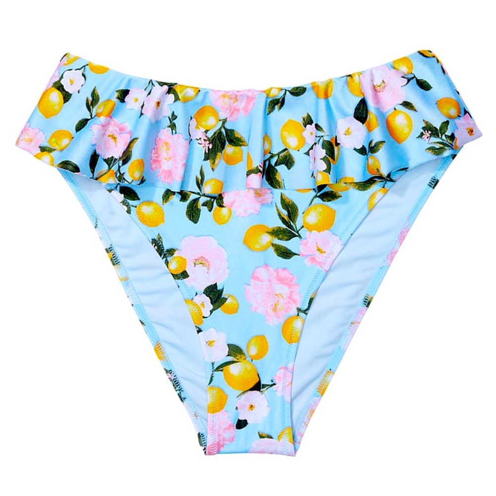 VICTORIA’S SECRET Lemon Ruffle High-Waist Cheeky Bikini Bottom